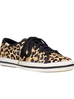 Keds x Kate Spade Girls Kickstart Leopard Sneakers New in Box Size 3